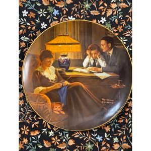 Norman Rockwell Decorative Plate- Father's Help